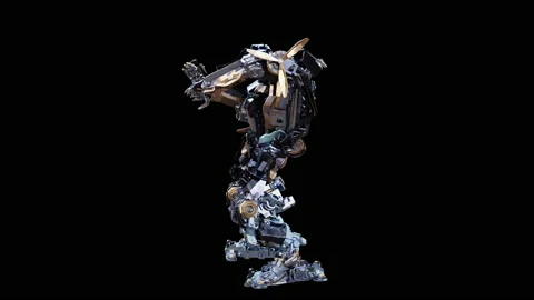Robot Dancing, with Alpha matte. Stock Footage 169032494