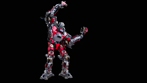 Robot Dancing, with Alpha matte. 库存影片 169032512