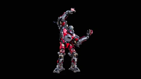 Robot Dancing, with Alpha matte. 库存影片 169168550