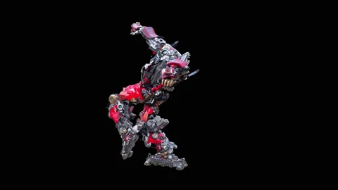 Robot Dancing, with Alpha matte. Stock Footage 169239865