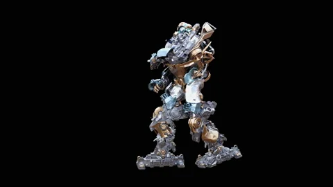 Robot Dancing, with Alpha matte. Видео 169467682