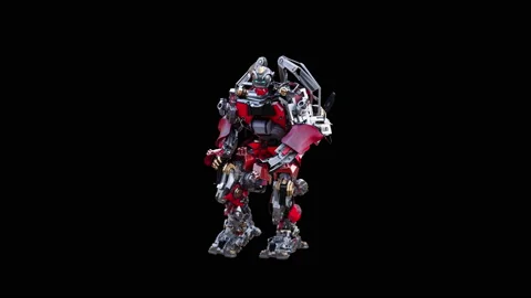 Robot Dancing, with Alpha matte. Stock Footage 170153457