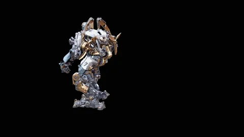 Robot Dancing, with Alpha matte. 库存影片 170153555