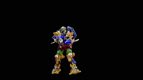 Robot Dancing, with Alpha matte. Stock Footage 170608474