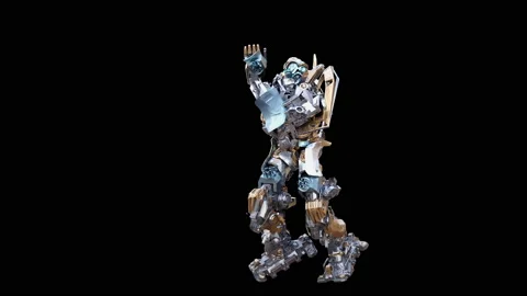 Robot Dancing, with Alpha matte. Видео 170952926
