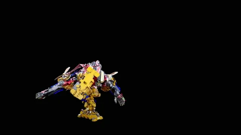 Robot Dancing, with Alpha matte. Stockbeeldmateriaal 171883599