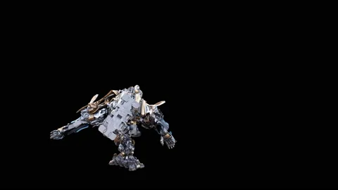 Robot Dancing, with Alpha matte. Stock Footage 171883710