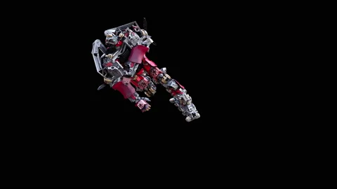 Robot Dancing, with Alpha matte. 库存影片 171883872