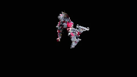 Robot Dancing, with Alpha matte. 库存影片 171883876