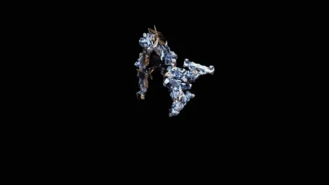 Robot Dancing, with Alpha matte. Stockbeeldmateriaal 171884004