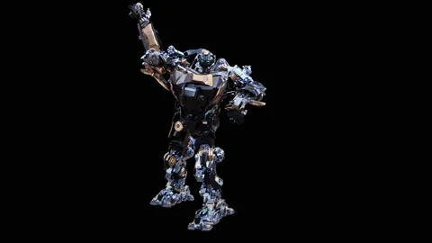 Robot Dancing, with Alpha matte. 库存影片 176466483