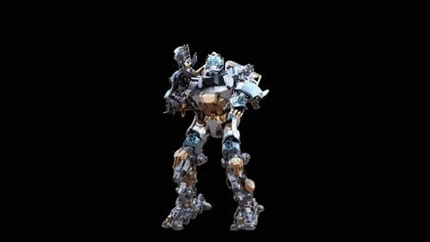 Robot Dancing, with Alpha matte. 库存影片 179537084