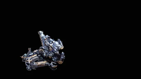 Robot Dancing, with Alpha matte. 库存影片 188431785