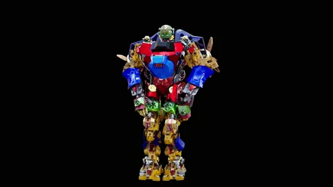 Robot Dancing, with Alpha matte. Stock Footage 194614402