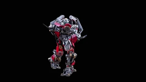 Robot Dancing, with Alpha matte. Stockbeeldmateriaal 195108976