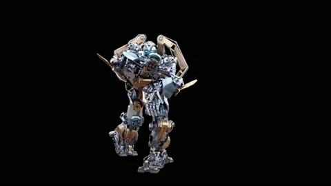 Robot Dancing, with Alpha matte. 库存影片 195108995