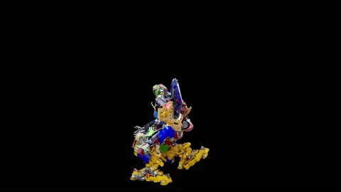 Robot Dancing, with Alpha matte. 库存影片 195109314