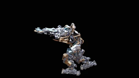 Robot Dancing, with Alpha matte. Видео 196235179