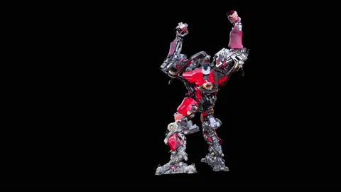 Robot Dancing, with Alpha matte. 库存影片 196235259