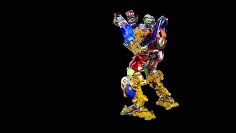 Robot Dancing, with Alpha matte. 库存影片 196236980