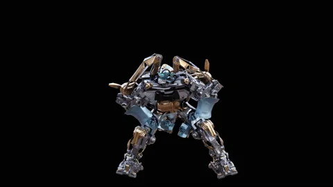 Robot Dancing, with Alpha matte. 库存影片 198897746