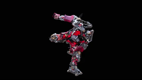 Robot Dancing, with Alpha matte. 库存影片 198899579