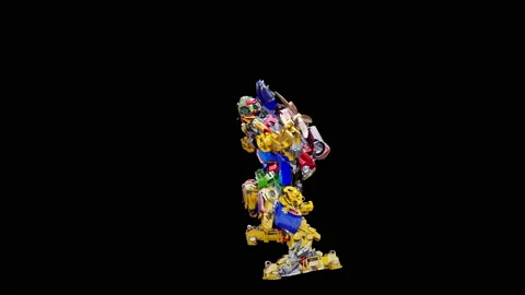 Robot Dancing, with Alpha matte. 库存影片 198899776