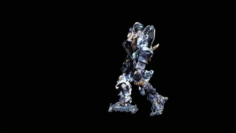 Robot Dancing, with Alpha matte. Stock Footage 199824555