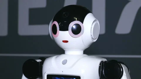 Robot is dancing. Clouse up. Stock Footage 122396159
