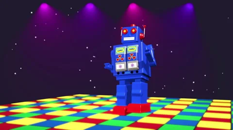 A robot dancing at the disco Stock Footage 48373630