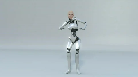 Robot dancing Stock Footage