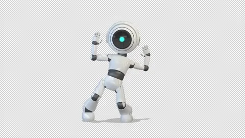 Robot dancing a tut hip hop dance 库存影片 163348347