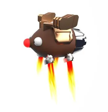 Robot deer,fly deer,christms deer,3d render. Stock Photos