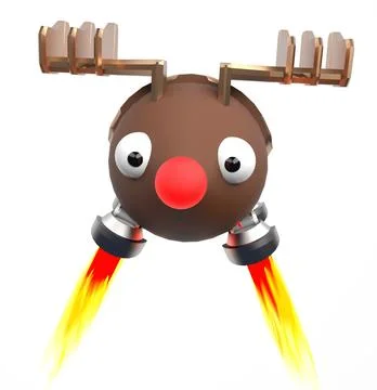 Robot deer,fly deer,christms deer,3d render. Stock Photos
