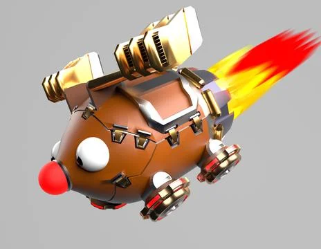 Robot deer,fly deer,christms deer,3d render. Stock Photos