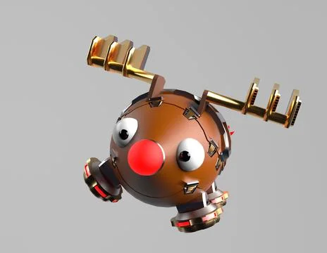 Robot deer,fly deer,christms deer,3d render. Stock-Fotos