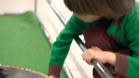 Robot demonstrated for children on the 4th Russian Science Festival. The event Stock Footage 89649028