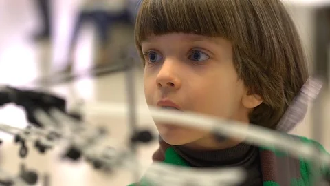 Robot demonstrated for children on the 4th Russian Science Festival. The event Stock Footage 89650179