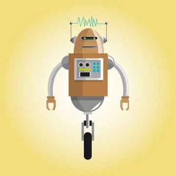 Robot design. Technology concept. humanoid icon Illustrazione stock