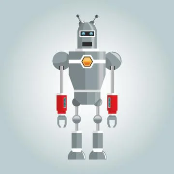 Robot design. Technology concept. humanoid icon Illustrazione stock