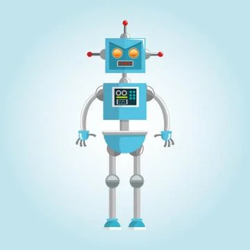 Robot design. Technology concept. humanoid icon Illustrazione stock