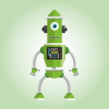 Robot design. Technology concept. humanoid icon Illustrazione stock