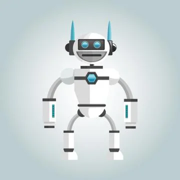 Robot design. Technology concept. humanoid icon Illustrazione stock