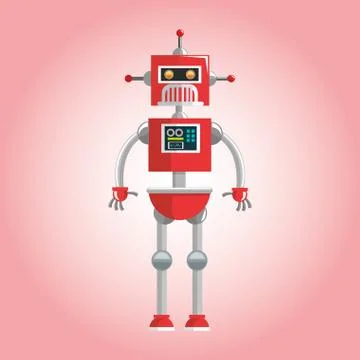 Robot design. Technology concept. humanoid icon Illustrazione stock
