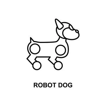 Robot dog icon. Element of technologies icon with name for mobile concept and Illustrazione stock
