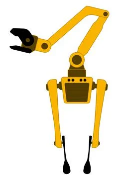 Robot dog with a mechanical arm 스톡 일러스트