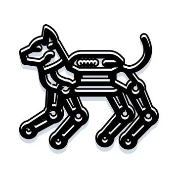 Robot dog representing artificial intelligence and future technology 스톡 일러스트