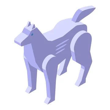 Robot dog standing with isometric projection Stock Illustration