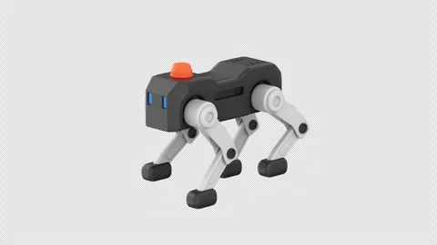 Robot dog walking in place in a seamless repeating motion Stock Footage 332639219