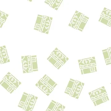 Robot doing surgery operation glyph vector seamless pattern Illustrazione stock